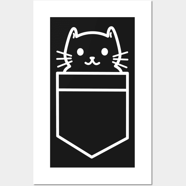 Cute cat in a pocket is so kawaii Wall Art by happinessinatee